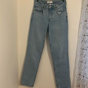 Abercrombie mid rise straight jeans in curve love